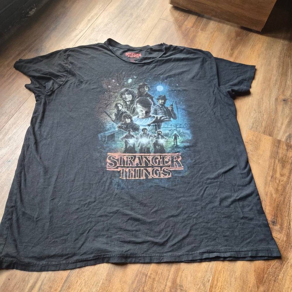 Stranger Things Netflix Official Merchandise Graphic‎ T-Shirt Mens 2XL Black 80s